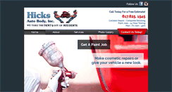 Desktop Screenshot of hicksautobodyinc.com
